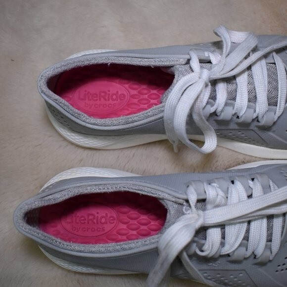 Men’s Crocs LiteRide Gray Water Shoes Size 9 Lightweight Beach Casual - Picture 12 of 16